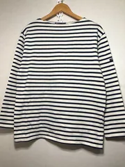 802051  SAINT JAMES 長袖 カットソー ボーダー ネイビー ホワイト ML ボートネック バスクシャツ ロンT セントジェームス