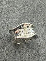 D【ヴィンテージ】ラベルリング　リング　指輪　シルバー　メンズ　アクセサリー