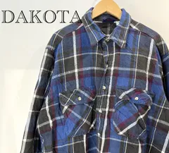 DAKOTA ダコタ ヘビーネルシャツ チェック SIZE:L コットン メンズ 古着 ファッションのサムネイル