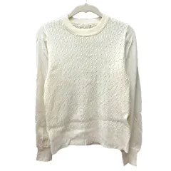 イッツデモ ITS'DEMO ニット セーター 長袖 ケーブル F 白 アイボリー /MN