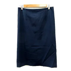 セオリー Theory タイトスカート ひざ丈 ウール 0 S 紺 ネイビー /MN