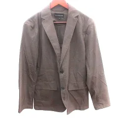 グローバルワーク GLOBAL WORK テーラードジャケット シングル ギンガムチェック M 茶 ブラウン /AU