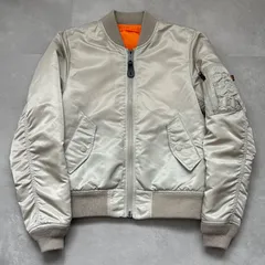 ALPHA アルファインダストリーズ フライトジャケット MA-1 ジャケット シルバー レディースM