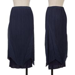 プリーツプリーズ　ロングスカート　ネイビー　サイズ3 PLEATS PLEASE プリーツプリーズ【サイズ3/L相当】ロングスカート