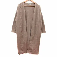 ユナイテッドアローズ A DAY IN THE LIFE UNITED ARROWS ロングカーディガン ニット 前開き 総柄 長袖 茶 ブラウン /YK