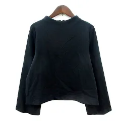 アンタイトル UNTITLED カットソー ハイネック 長袖 2 M 黒 ブラック /MN