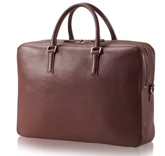 新品【ビジネスレザーファクトリー】本革ビジネスバッグ (ツールーム)バーガンディ 2室 出張 ビジネスバッグ 革 皮