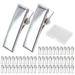 DIY ヘアピン 髪留め 約50個入り 金具 ヘアアクセサリー パーツ シルバー ヘアクリップ 2cm 20ｍｍ NYANDELMO ND-0152-R04-T-SV2.0