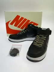 【中古品】NIKE ナイキ × STUSSY ステューシー AIR FORCE 1 MID BLACK BLACK DJ7840-001 エア フォース 1 ミッド  スニーカー メンズ シューズ 靴 【160-250718-em-24-min】