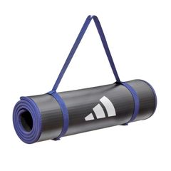Adidas ADMT-12235 Non-Slip Durable Training Mat with Carry Strap, 10mm Thick