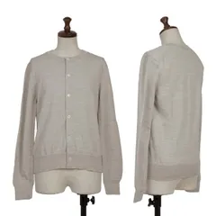 コムコム コムデギャルソンCOMME des GARCONS アクリルウールニットカーディガン ライトグレーS