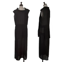 【美品】シンプル 黒 ノースリーブ ロングワンピース　ヨウジヤマモト 2026年最新】Yohji Yamamoto +Noir レディース ロングワンピースの人気