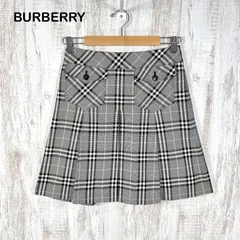 美品 BURBERRY BLUE LABEL バーバリーブルーレーベル チェック ボックスプリーツスカート グレー y2k 平成ファッション