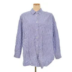 グレイル GRL シャツ ブラウス 長袖 ストライプ F 青 ブルー ■GY58