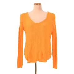 ザラ ZARA KNIT ニット カットソー 長袖 M オレンジ ■GY58