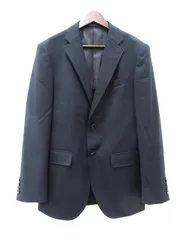 レミュー LES MUES ビジネス スーツ ネイビー Y6 無地 セットアップ ウォッシャブル 背抜き