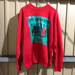 1880 FRUIT OF THE LOOM トレーナー レッド L フルーツオブザルーム スウェット プリントロゴ 90s USA製 古着卸 アメリカ仕入