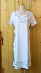 ワンピース　刺繍　可愛い　リボン付き　サイズL　NO2