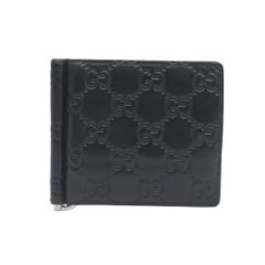 Gucci 黒 レザー マネークリップ 171580-2130 - メルカリ