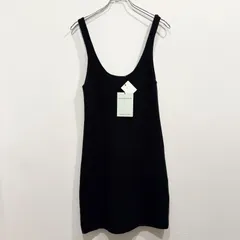 新品未使用 Calvin Klein 23SS ノースリーブワンピース ニットミニドレス キャミワンピース ブラック ヘンプ コットン M【送料込み】のサムネイル