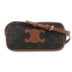 CELINE セリーヌ トリオンフ ショルダーバッグ ショルダーバッグ レディース PVC ブラウン 中古