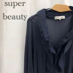 super  beauty スーパービューティー シースルー ジャケット フリルジャケット 40 ネイビー  レディース ファッションのサムネイル