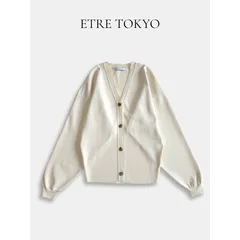 ETRE TOKYO Vネック カーディガン F レーヨン混 ボリューム袖 きれいめ 羽織り