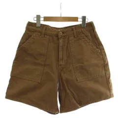 サムシング something ショートパンツ M 茶 ライトブラウン 日本製 綿 パッチポケット ベルトループ /GR ■GY60