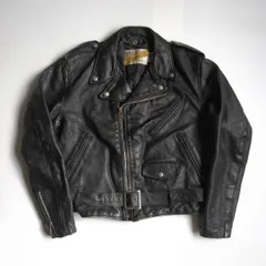 【ビッグサイズ】SCHOTT【618/ダブルライダース ジャケット】42 レザー アメリカ製 ブラック ショット 26020313