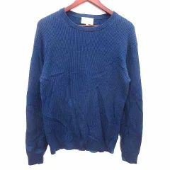 B&Y ユナイテッドアローズ BEAUTY&YOUTH ビューティー&ユース ニット カットソー 長袖 カシミヤ混 L 青 ブルー /YK