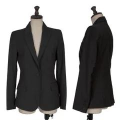 セオリーTheory ウールストライプ1Bテーラードジャケット 黒