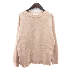 グローブ grove ニット セーター 長袖 L ベージュ /MN