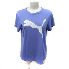 プーマ PUMA Tシャツ カットソー 半袖 S 紫 パープル /YI