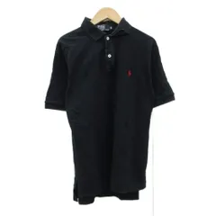 ポロ バイ ラルフローレン Polo by Ralph Lauren ポロシャツ M 黒 ブラック 半袖 ポロカラー ロゴ刺繍 /HO60 ■GY58