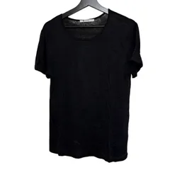 C455 T by Alexander Wang レディース 麻シルク Uネック Ｔシャツ ブラック Sのサムネイル