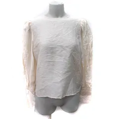 ナイスクラップ NICE CLAUP シャツ ブラウス シアー 長袖 F ベージュ /YI