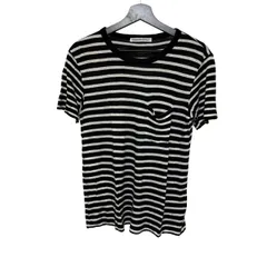 C455 T by Alexander Wang ボーダーポケットTシャツ Sサイズ ブラック × ホワイトのサムネイル