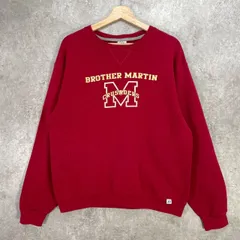00年代 RUSSELL ATHLETIC カレッジプリント リバースタイプ スウェットシャツ メンズM 古着 00s Y2K ヴィンテージ VINTAGE BROTHER MARTIN CRUSADERS ラッセルアスレチック 前Vガゼット