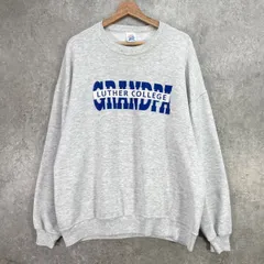 80~90年代 USA製 LUTHER COLLEGE カレッジプリント スウェットシャツ メンズXL相当 古着 80s 90s VINTAGE ヴィンテージ アメカジ ルーサー大学 トレーナー ライトグレー 杢グレー