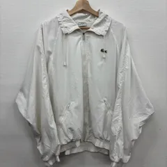 Y51 LACOSTE SPORT ラコステ スポーツ ウィンドブレーカー ジャケット L  ホワイト ナイロンジャケット 刺繍ロゴ ワンポイントロゴ フルジップ 古着卸 アメリカ仕入