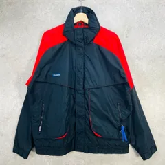 80年代 Columbia Powder Keg コロンビア マウンテンジャケット マンパ メンズXL相当 古着 80s ヴィンテージ VINTAGE 紺タグ ブラック レッド