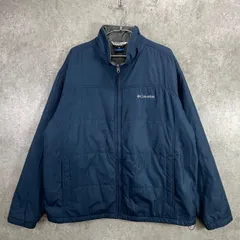 00年代 Columbia INTERCHANGE コロンビア 中綿 ナイロンジャケット メンズ2XL 古着 00s Y2K  ヴィンテージ VINTAGE アウトドア ドローコード付き ビッグサイズ 大きいサイズ 紺色