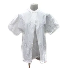 アーバンリサーチ URBAN RESEARCH シャツ ブラウス 半袖 ストライプ F 白 ホワイト /YI