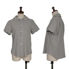 トリココムデギャルソンtricot COMME des GARCONS コットンラウンドカラーカット半袖シャツ グレーM