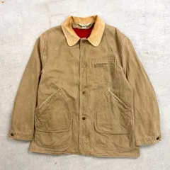 70年代 USA製 L.L.Bean エルエルビーン ヘリンボーンツイル ハンティングジャケット メンズXL 古着 70s VINTAGE ヴィンテージ コーデュロイ襟 着脱式ウールライナー カーキベージュ