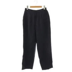 スピック&スパン Spick&Span テーパードパンツ ワイド ストライプ リネン混 38 ネイビー ホワイト /ES ■ECC001