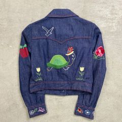 未使用】KENZO JEANS Gジャン ロゴ刺繍 蝶々 刻印ボタン デニム - メルカリ