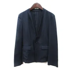 ロペピクニック ROPE Picnic ノーカラージャケット シングル 38 M 紺 ネイビー /YI