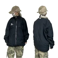 ニューバランス ネイビー 起毛 キルティング ウィンドブレーカー ジャケット M