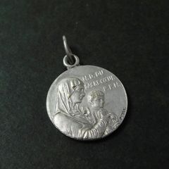 【9】19世紀 イタリア 絶えざる御助けの聖母 ピウス9世 ブロンズメダイ 美術品・アンティーク・コレクション 【9】19世紀 イタリア 絶えざる御